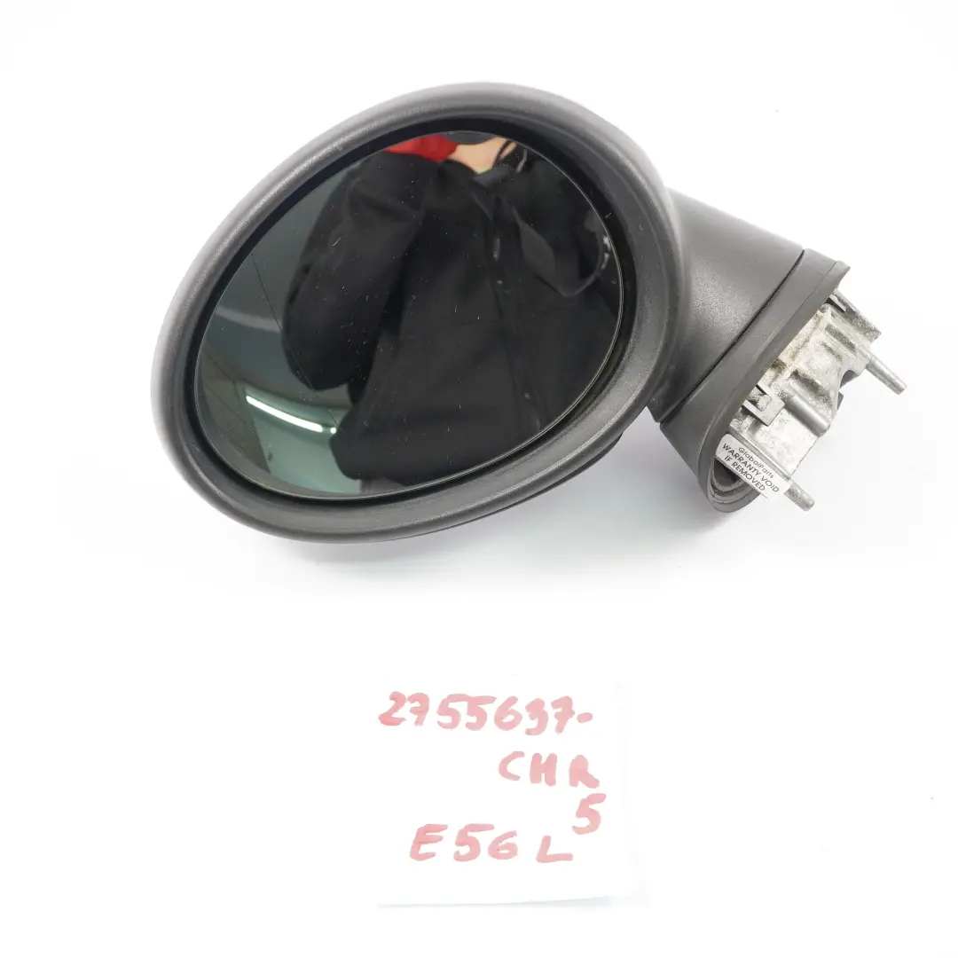 Wing Mirror Mini R55 R56 R57 4 Left Door N/S Heated Chrome 5 Pins to with Part number 2755637 Wing Mirror Mini R55 R56 R57 4 Left Door N/S Heated Chrome 5 Pins - SKU rhd-2755637-CHR5 - Part number 2755637