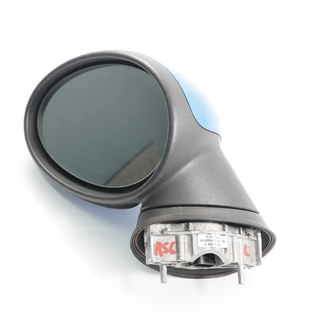 Heated Left Door Wing Mirror N/S 5-Pin Laser Blue Metallic A59 to Mini R55 R56 R57 with Part number 2755637 Mini R55 R56 R57 Heated Left Door Wing Mirror N/S 5-Pin Laser Blue Metallic A59 - SKU rhd-2755637-LAB1 - Part number 2755637