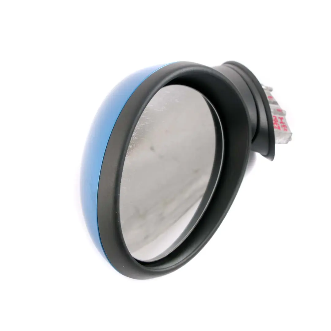 Heated Left Door Wing Mirror N/S Laser Blue Metallic A59 to Mini Cooper R55 R56 R57 with Part number 2755637 Mini Cooper R55 R56 R57 Heated Left Door Wing Mirror N/S Laser Blue Metallic A59 - SKU rhd-2755637-LAB - Part number 2755637