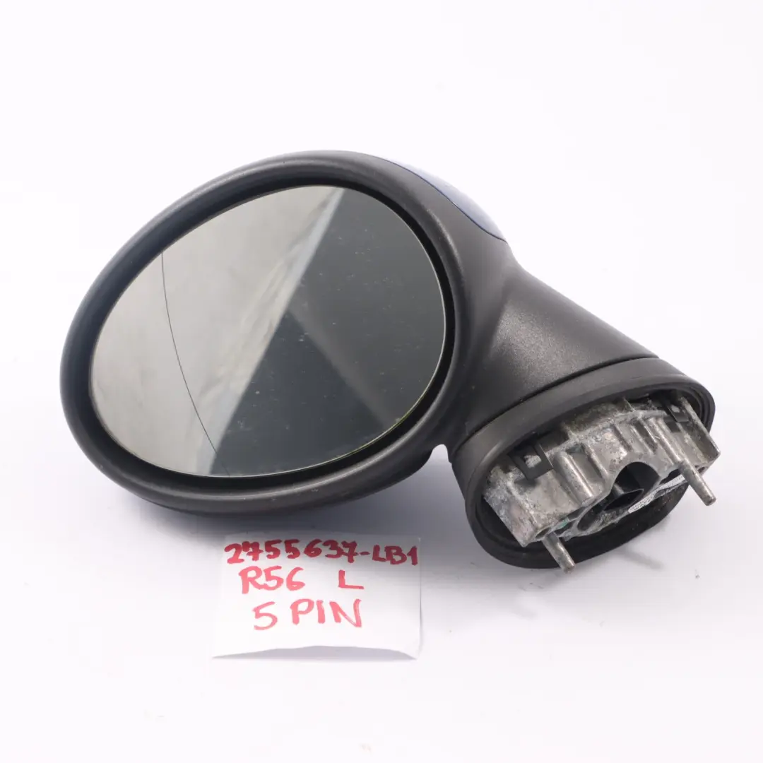 Wing Mirror Mini Cooper One R55 R56 R57 Left Door N/S Lightning Blue A63 to with Part number 2755637 Wing Mirror Mini Cooper One R55 R56 R57 Left Door N/S Lightning Blue A63 - SKU rhd-2755637-LB1 - Part number 2755637