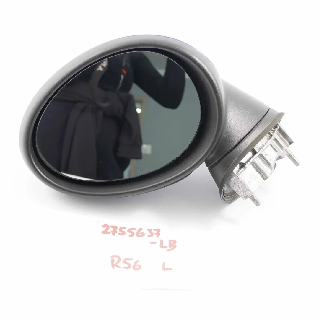 Left Heated Door Wing Mirror N/S Lightning Blue A63 to Mini Cooper One R55 R56 R57 with Part number 2755637 Mini Cooper One R55 R56 R57 Left Heated Door Wing Mirror N/S Lightning Blue A63 - SKU rhd-2755637-LB - Part number 2755637