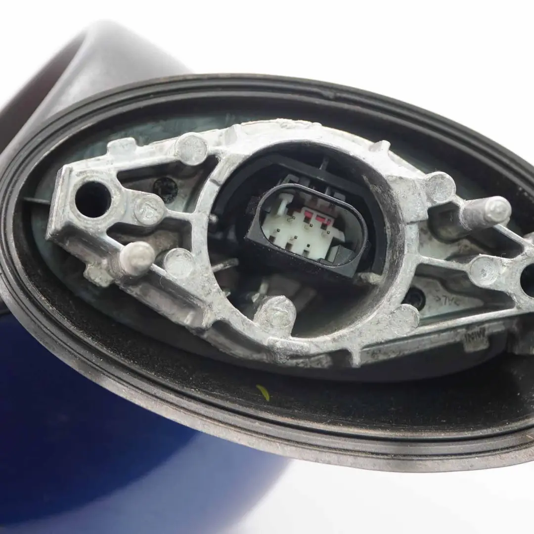 Left Heated Door Wing Mirror N/S Lightning Blue A63 to Mini Cooper One R55 R56 R57 with Part number 2755637 Mini Cooper One R55 R56 R57 Left Heated Door Wing Mirror N/S Lightning Blue A63 - SKU rhd-2755637-LB - Part number 2755637