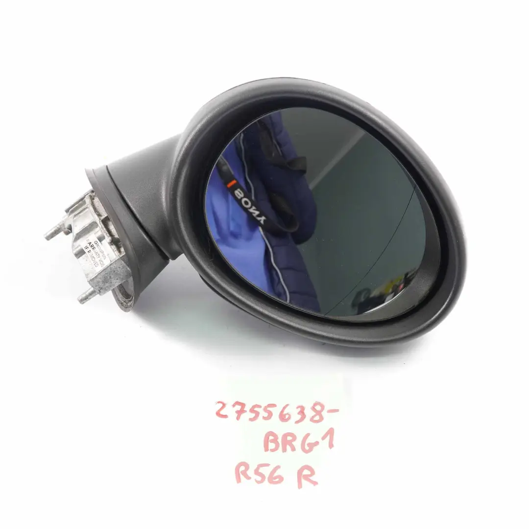 Right Door Wing Mirror O/S Heated British Racing Green to Mini Cooper R55 R56 with Part number 2755638 Mini Cooper R55 R56 Right Door Wing Mirror O/S Heated British Racing Green - SKU rhd-2755638-BRG1 - Part number 2755638