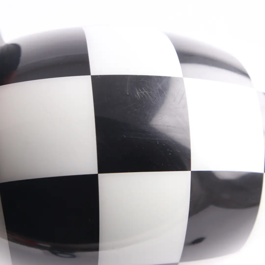 Wing Mirror Mini Cooper R55 R56 Heated Right Door O/S Checkered Black White to with Part number 2755638 Wing Mirror Mini Cooper R55 R56 Heated Right Door O/S Checkered Black White - SKU rhd-2755638-CHK - Part number 2755638