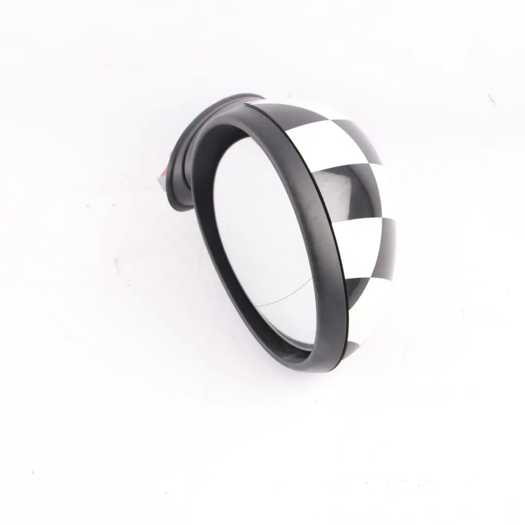 Wing Mirror Mini Cooper R55 R56 Heated Right Door O/S Checkered Black White to with Part number 2755638 Wing Mirror Mini Cooper R55 R56 Heated Right Door O/S Checkered Black White - SKU rhd-2755638-CHK - Part number 2755638