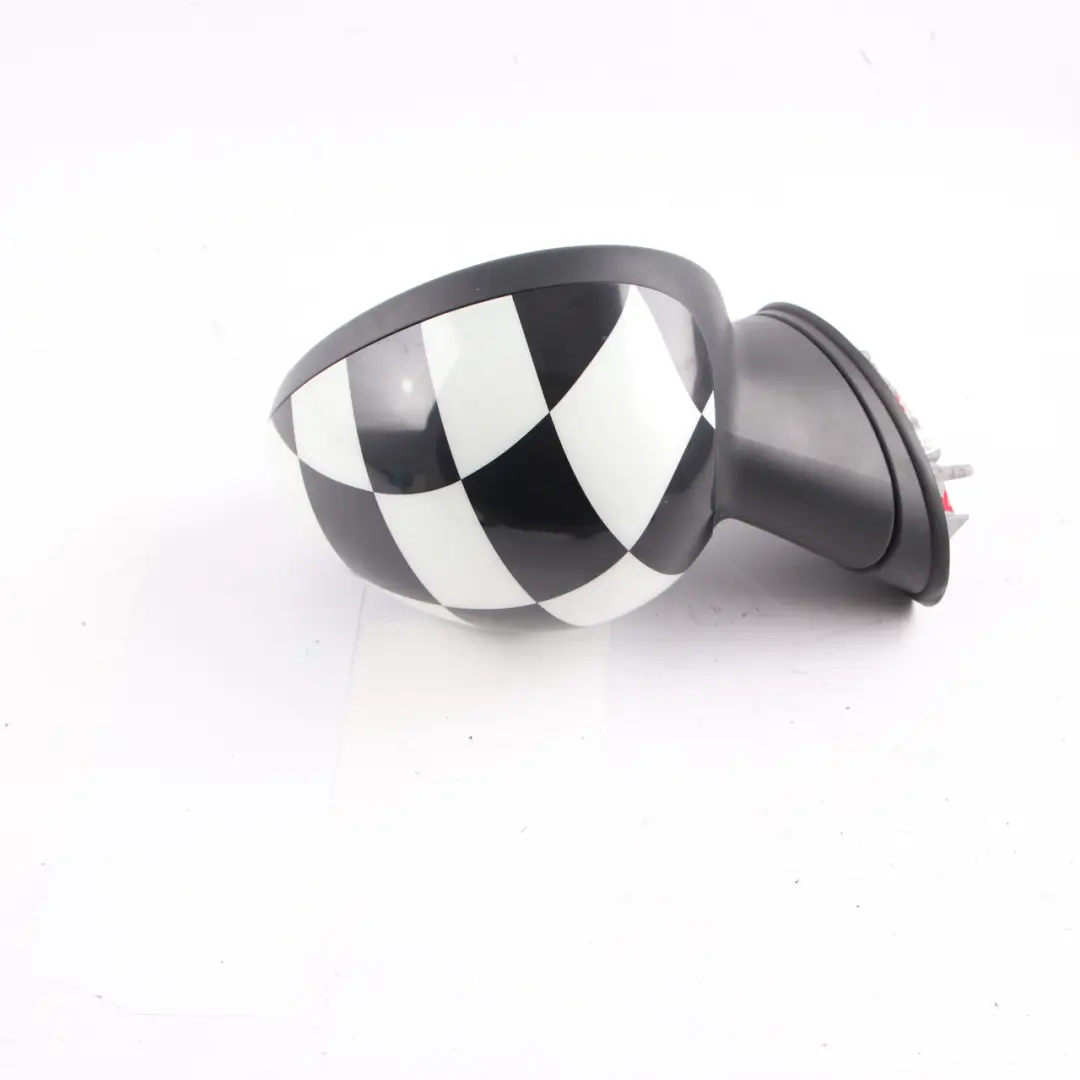 Wing Mirror Mini Cooper R55 R56 Heated Right Door O/S Checkered Black White to with Part number 2755638 Wing Mirror Mini Cooper R55 R56 Heated Right Door O/S Checkered Black White - SKU rhd-2755638-CHK - Part number 2755638