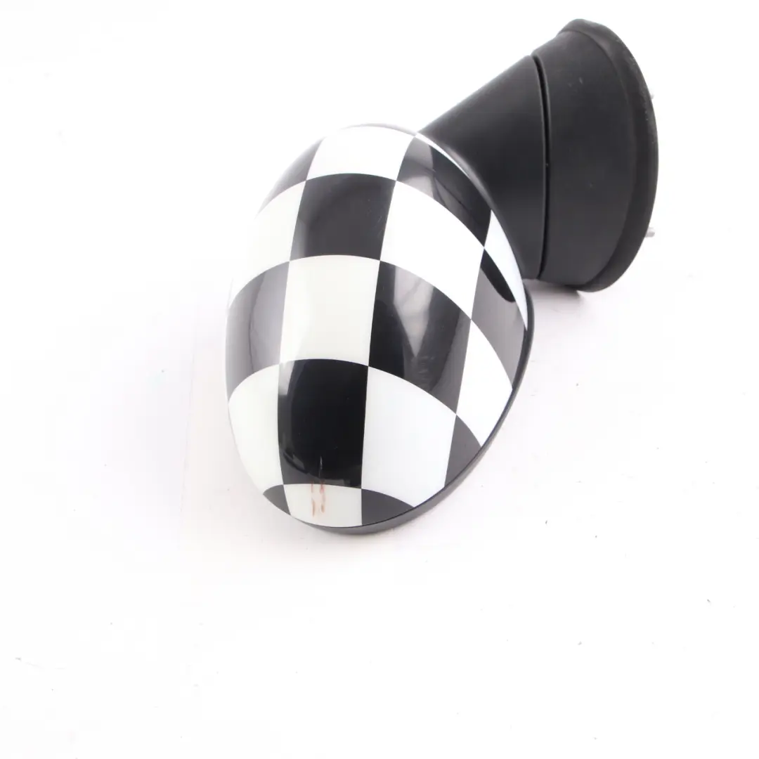 Wing Mirror Mini Cooper R55 R56 Heated Right Door O/S Checkered Black White to with Part number 2755638 Wing Mirror Mini Cooper R55 R56 Heated Right Door O/S Checkered Black White - SKU rhd-2755638-CHK - Part number 2755638