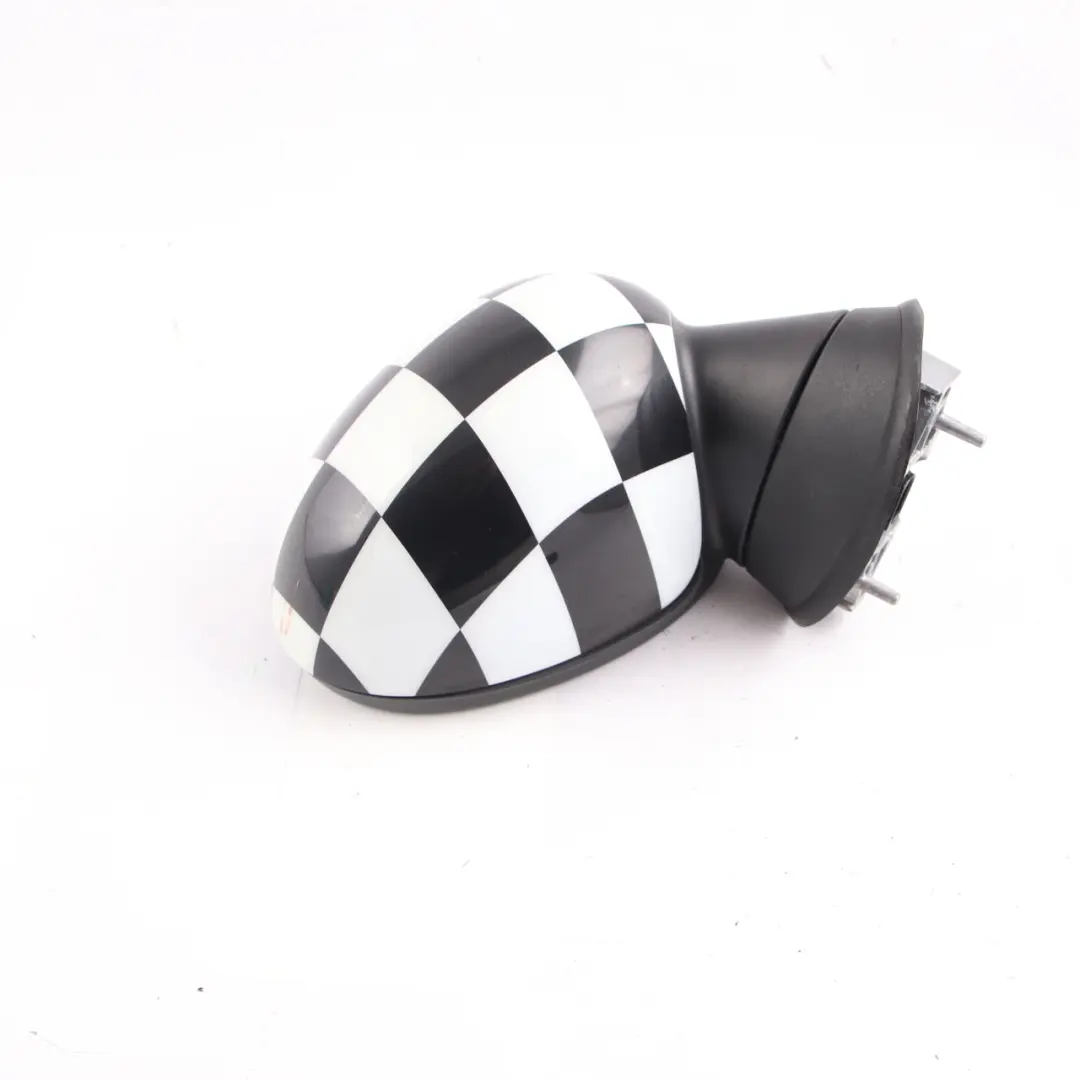 Wing Mirror Mini Cooper R55 R56 Heated Right Door O/S Checkered Black White to with Part number 2755638 Wing Mirror Mini Cooper R55 R56 Heated Right Door O/S Checkered Black White - SKU rhd-2755638-CHK - Part number 2755638