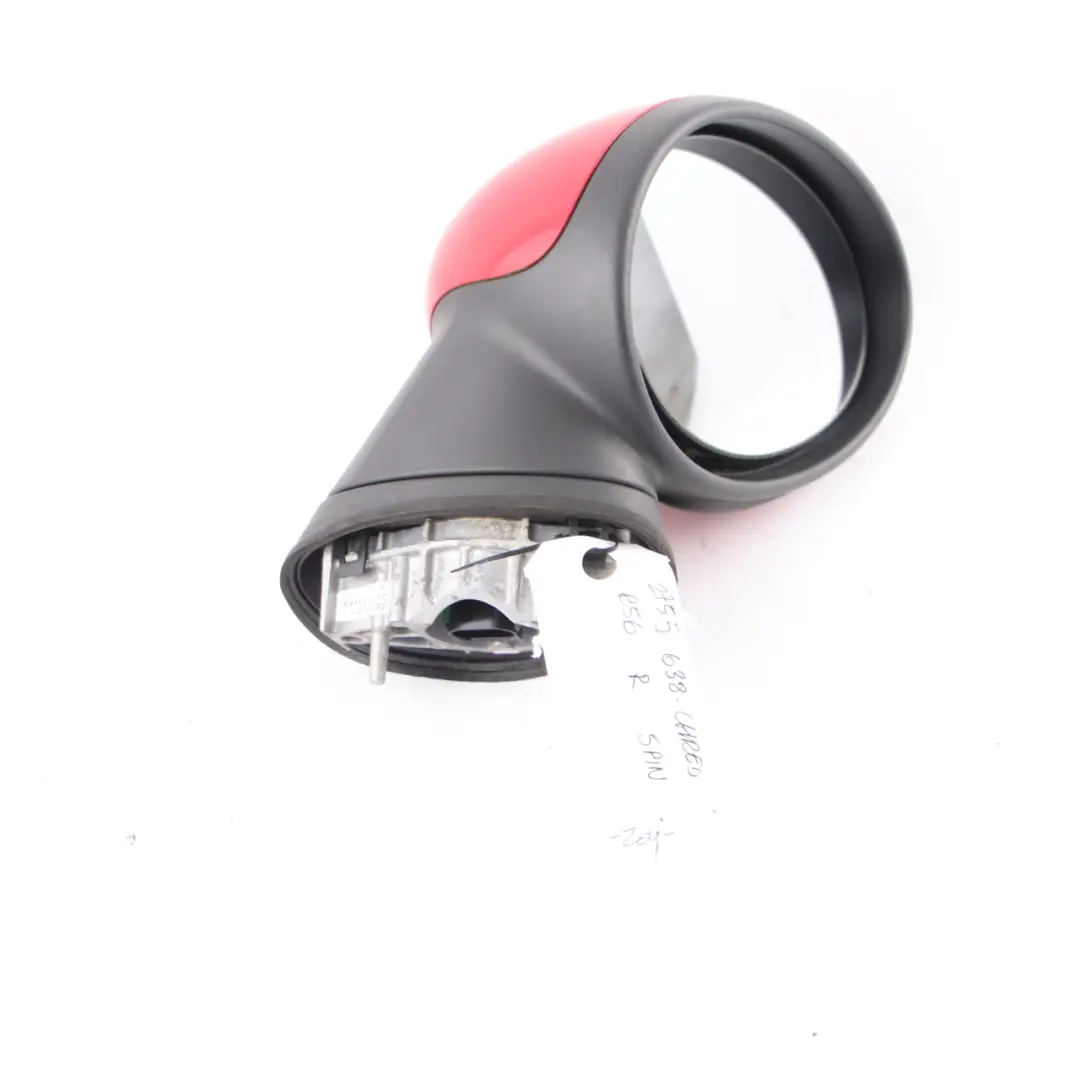 Right Door Wing Mirror O/S 5 Pin Chili Red 851 to Mini Cooper One R55 R56 R57 with Part number 2755638 Mini Cooper One R55 R56 R57 Right Door Wing Mirror O/S 5 Pin Chili Red 851 - SKU rhd-2755638-CHRED - Part number 2755638