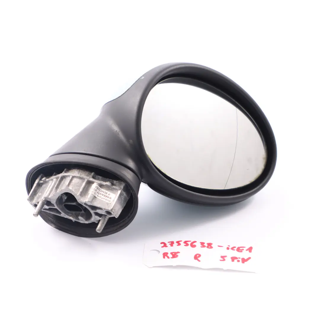  Wing Mirror Mini R55 R56 Heated Door Right O/S 5 Pins Outside Ice Blue - B28 - SKU rhd-2755638-ICE1 - Part number 2755638