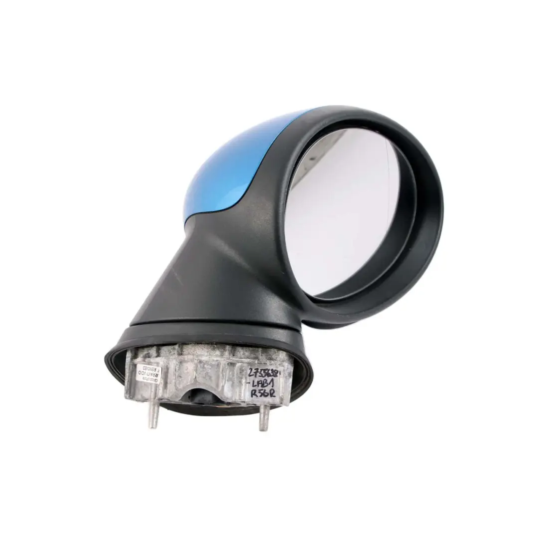 Door Wing Mirror Mini Cooper R55 R56 R57 Right O/S Heated Laser Blue A59 to with Part number 2755638 Door Wing Mirror Mini Cooper R55 R56 R57 Right O/S Heated Laser Blue A59 - SKU rhd-2755638-LAB1 - Part number 2755638