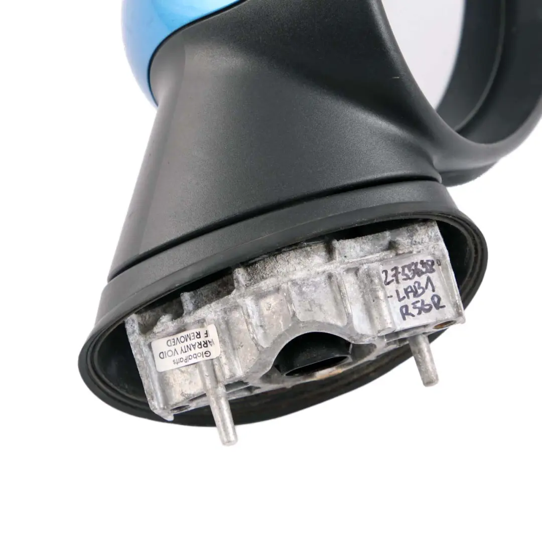 Door Wing Mirror Mini Cooper R55 R56 R57 Right O/S Heated Laser Blue A59 to with Part number 2755638 Door Wing Mirror Mini Cooper R55 R56 R57 Right O/S Heated Laser Blue A59 - SKU rhd-2755638-LAB1 - Part number 2755638