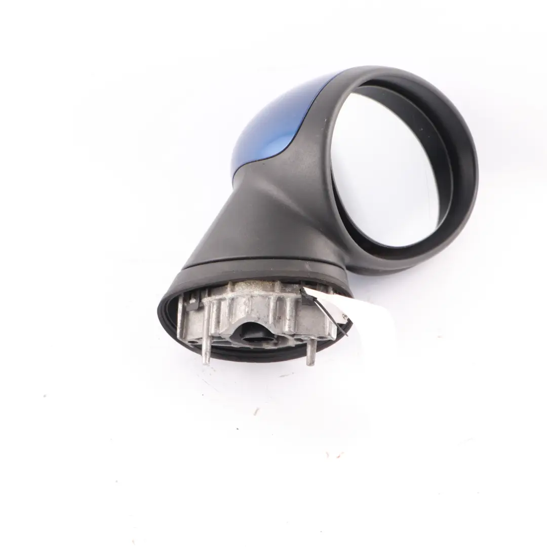Wing Mirror Mini Cooper R55 R56 Door Right O/S Outside 3 Pins Lightning Blue A63 to with Part number 2755638 Wing Mirror Mini Cooper R55 R56 Door Right O/S Outside 3 Pins Lightning Blue A63 - SKU rhd-2755638-LB - Part number 2755638