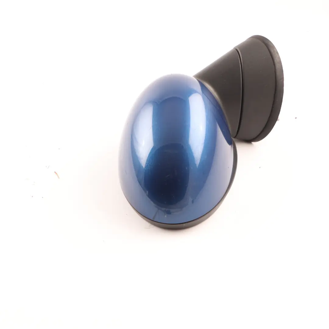 Wing Mirror Mini Cooper R55 R56 Door Right O/S Outside 3 Pins Lightning Blue A63 to with Part number 2755638 Wing Mirror Mini Cooper R55 R56 Door Right O/S Outside 3 Pins Lightning Blue A63 - SKU rhd-2755638-LB - Part number 2755638