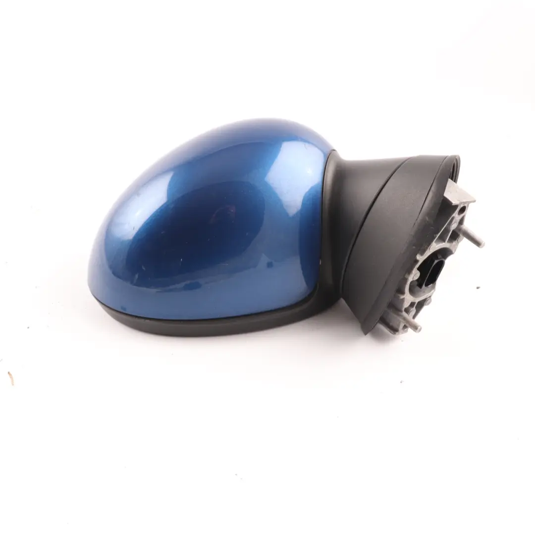 Wing Mirror Mini Cooper R55 R56 Door Right O/S Outside 3 Pins Lightning Blue A63 to with Part number 2755638 Wing Mirror Mini Cooper R55 R56 Door Right O/S Outside 3 Pins Lightning Blue A63 - SKU rhd-2755638-LB - Part number 2755638