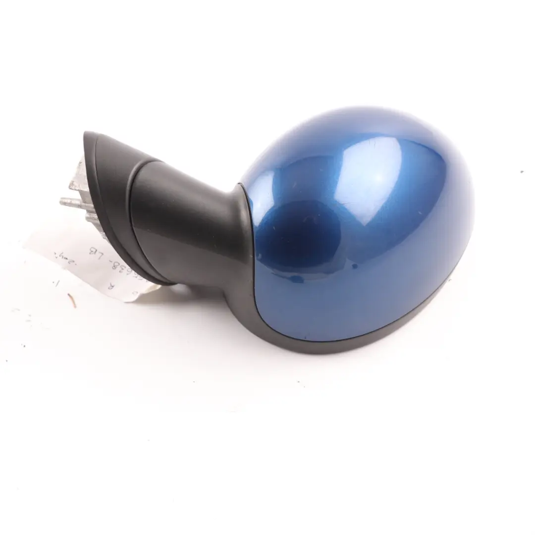 Wing Mirror Mini Cooper R55 R56 Door Right O/S Outside 3 Pins Lightning Blue A63 to with Part number 2755638 Wing Mirror Mini Cooper R55 R56 Door Right O/S Outside 3 Pins Lightning Blue A63 - SKU rhd-2755638-LB - Part number 2755638