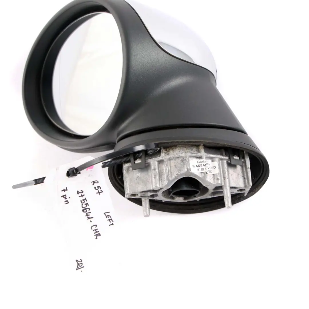 Wing Mirror Mini R55 R56 Left Door Power Fold Heated N/S Chrome 7 Pins to with Part number 2755641 Wing Mirror Mini R55 R56 Left Door Power Fold Heated N/S Chrome 7 Pins - SKU rhd-2755641-CHR - Part number 2755641