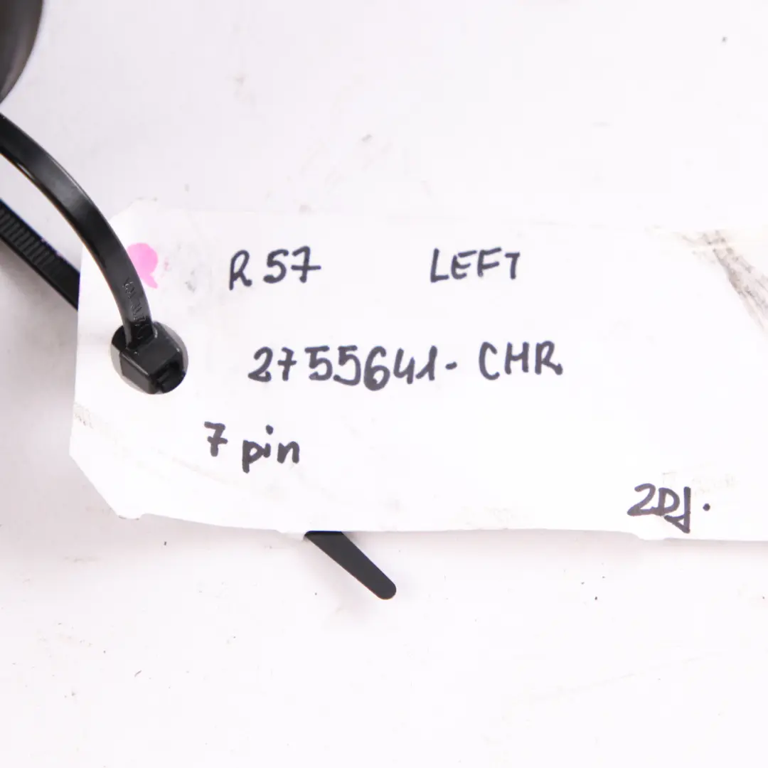 Wing Mirror Mini R55 R56 Left Door Power Fold Heated N/S Chrome 7 Pins to with Part number 2755641 Wing Mirror Mini R55 R56 Left Door Power Fold Heated N/S Chrome 7 Pins - SKU rhd-2755641-CHR - Part number 2755641