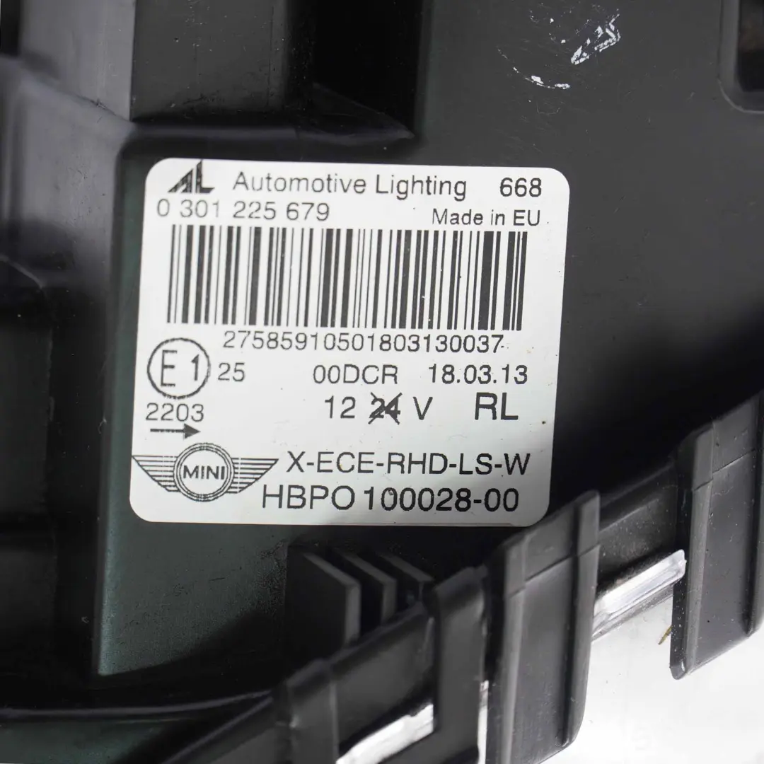 Mini Cooper R55 R56 Bi-Xenon Headlight Lamp Indicator White Left N/S - SKU rhd- 2758591 - Part number 7269991