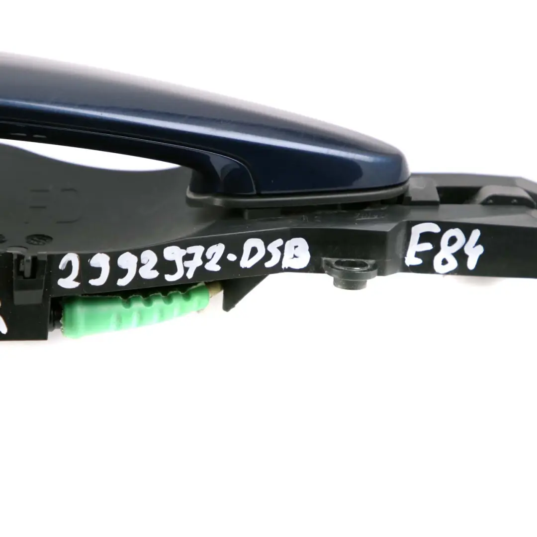 Front Right Door Grab Handle O/S Tiefseeblau Deep Sea Blue A76 to BMW X1 E84 with Part number 2992972 BMW X1 E84 Front Right Door Grab Handle O/S Tiefseeblau Deep Sea Blue A76 - SKU rhd-2992972-DSB - Part number 2992972