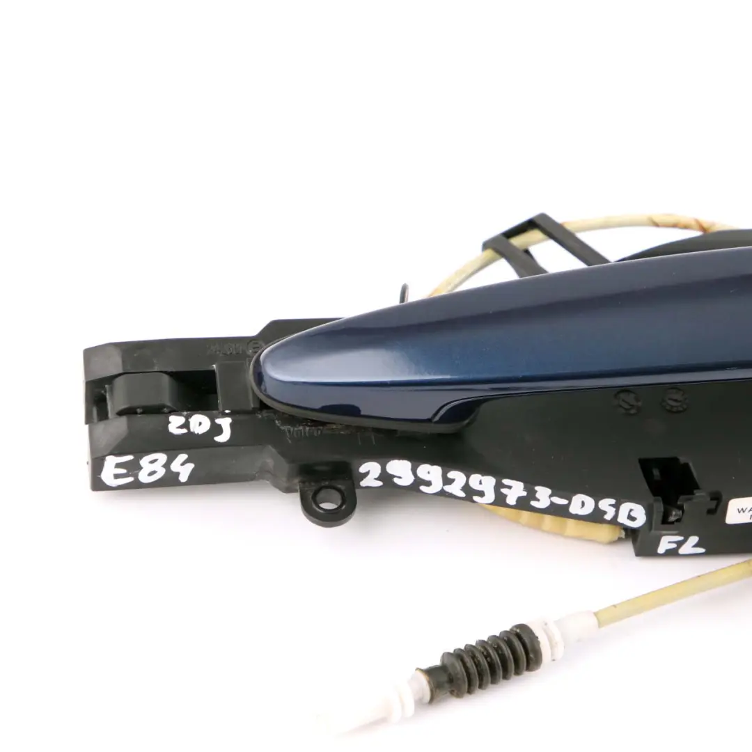 Front Left Door Grab Handle N/S Tiefseeblau Deep Sea Blue A76 to BMW X1 E84 with Part number 2992973 BMW X1 E84 Front Left Door Grab Handle N/S Tiefseeblau Deep Sea Blue A76 - SKU rhd-2992973-DSB - Part number 2992973