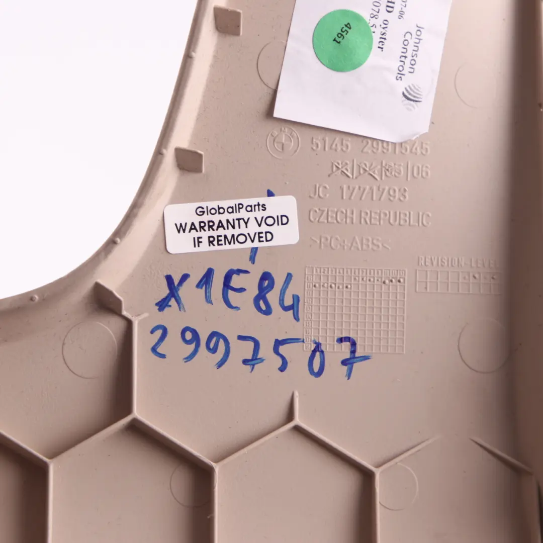 Glove Box Dashboard Surround Passenger's Side Bottom Oyster 2991545 to BMW X1 E84 with Part number 2997507 BMW X1 E84 Glove Box Dashboard Surround Passenger's Side Bottom Oyster 2991545 - SKU rhd-2997507 - Part number 2997507