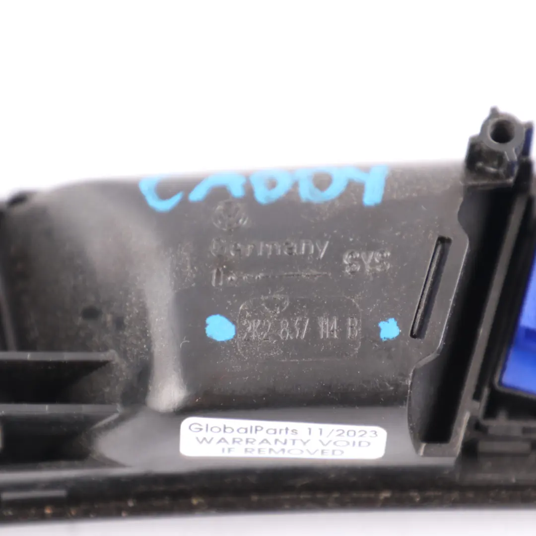VW Volkswagen Caddy Door Handle Grab Interior Front Right O/S Black - SKU rhd-2K2837114B - Part number 2K2837114B