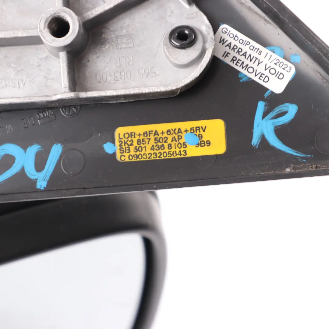 VW Volkswagen Caddy 3 Wing Mirror Door Right O/S Outside Primed - SKU rhd-2K2857502AP-PRIM - Part number 2K2857502AP