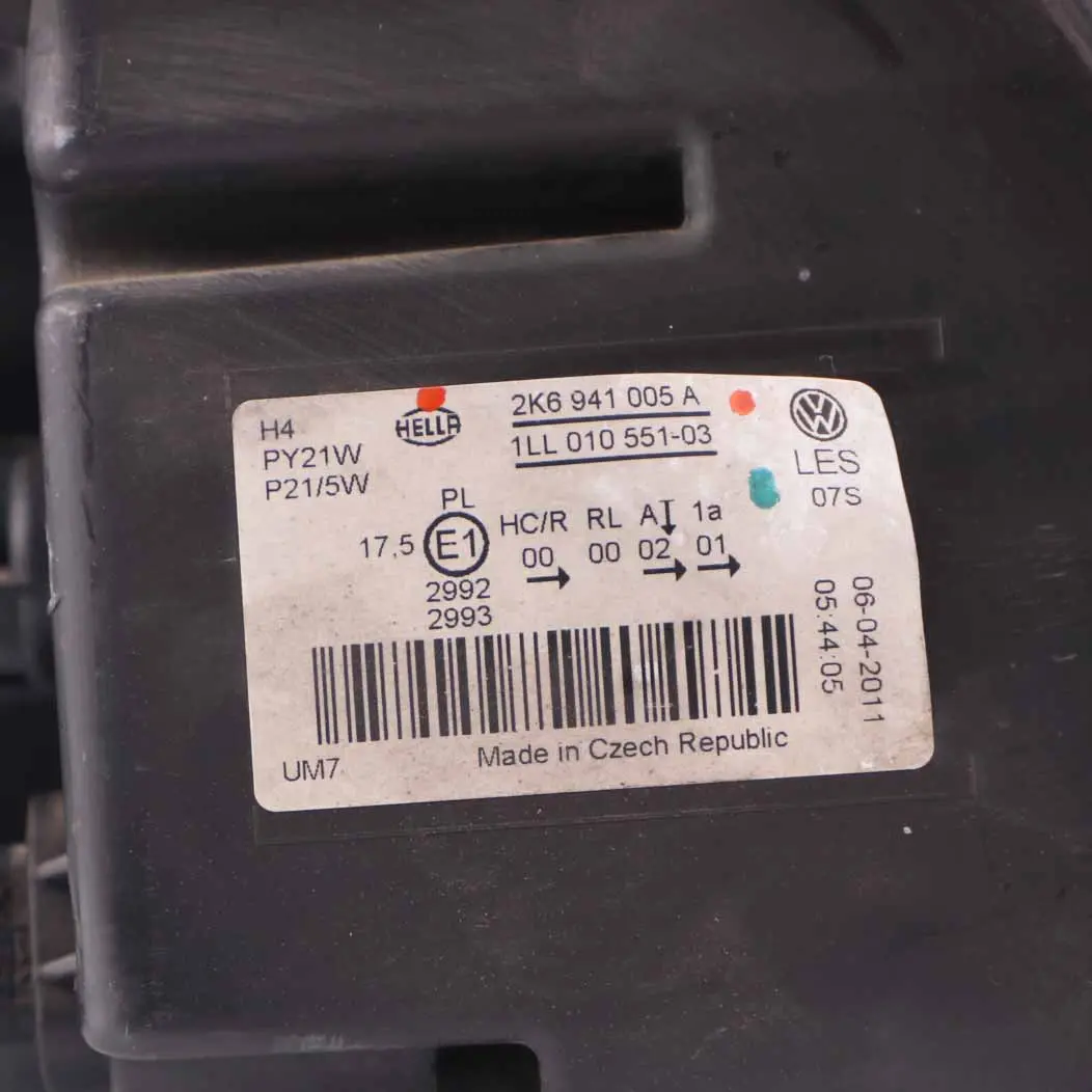 2K Headlight Headlamp Front Left N/S Lamp to VW Volkswagen Caddy C20 with Part number 2K6941005A VW Volkswagen Caddy C20 2K Headlight Headlamp Front Left N/S Lamp - SKU rhd-2K6941005A - Part number 2K6941005A