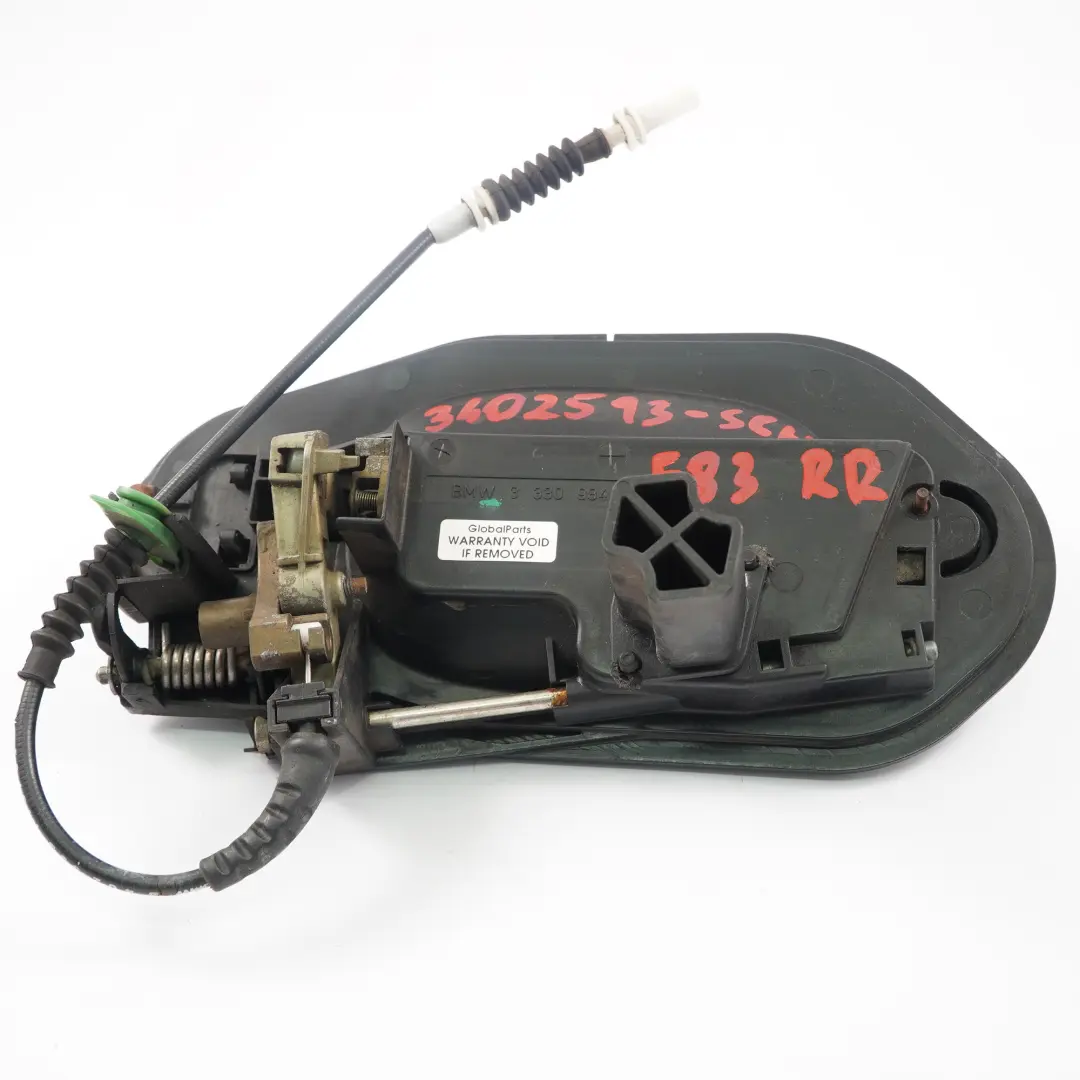 BMW X3 E83 Asidero Trasero Derecho Completo Negro Schwarz 2 - SKU rhd-3402593-SCH - Número de pieza 3402593