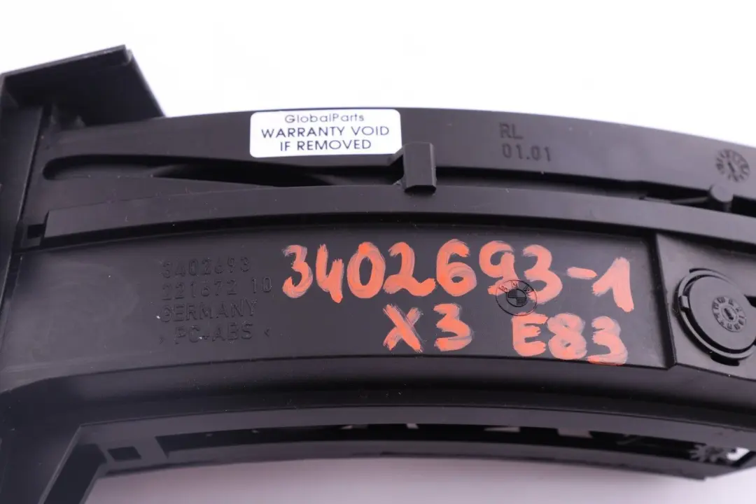 BMW X3 SERIES 1 E83 Cup Drink Holder Drivers Side Right O/S Grey Grau - SKU rhd-3402693-1 - Part number 3402693