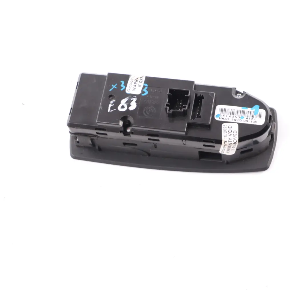 BMW X3 E83 Driver's Side Right O/S Window Lifter Switch Black - SKU rhd-3414353-1 - Part number 3414353