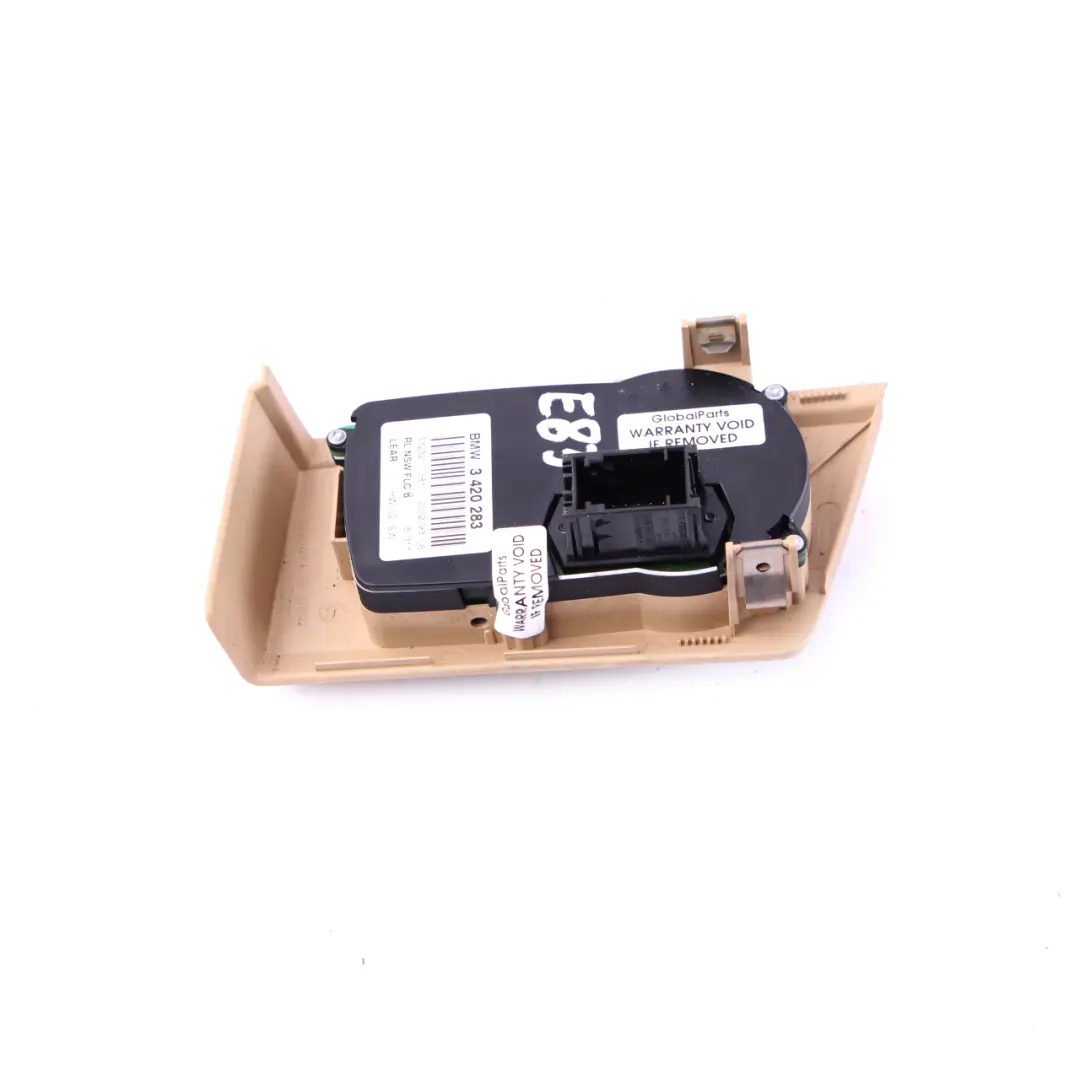 BMW X3 Series E83 LCI Light Headlight Control Element Switch Panel Beige - SKU rhd-3420283 - Part number 3420283