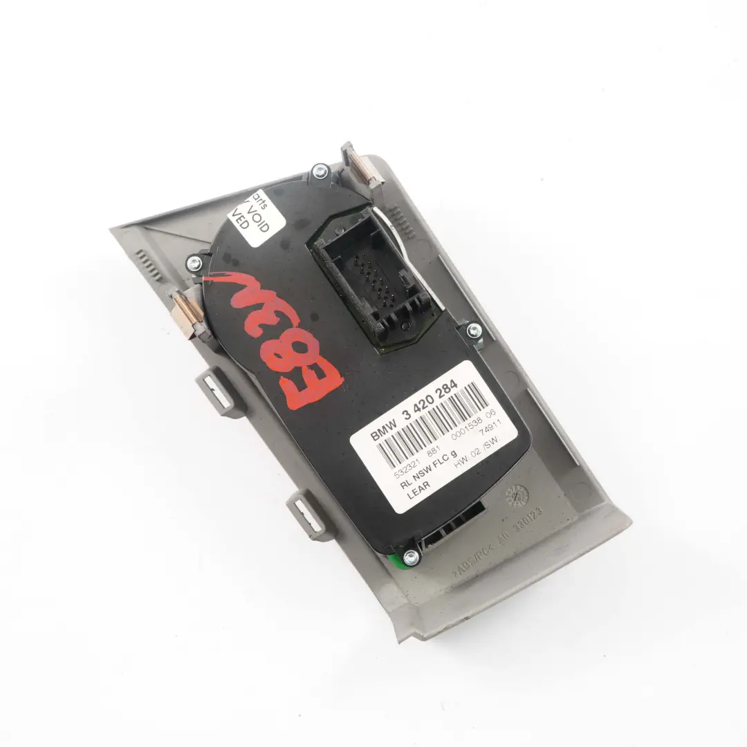 BMW X3 Series E83 LCI Light Headlight Control Element Switch Panel Grey - SKU rhd-3420284 - Part number 3420284