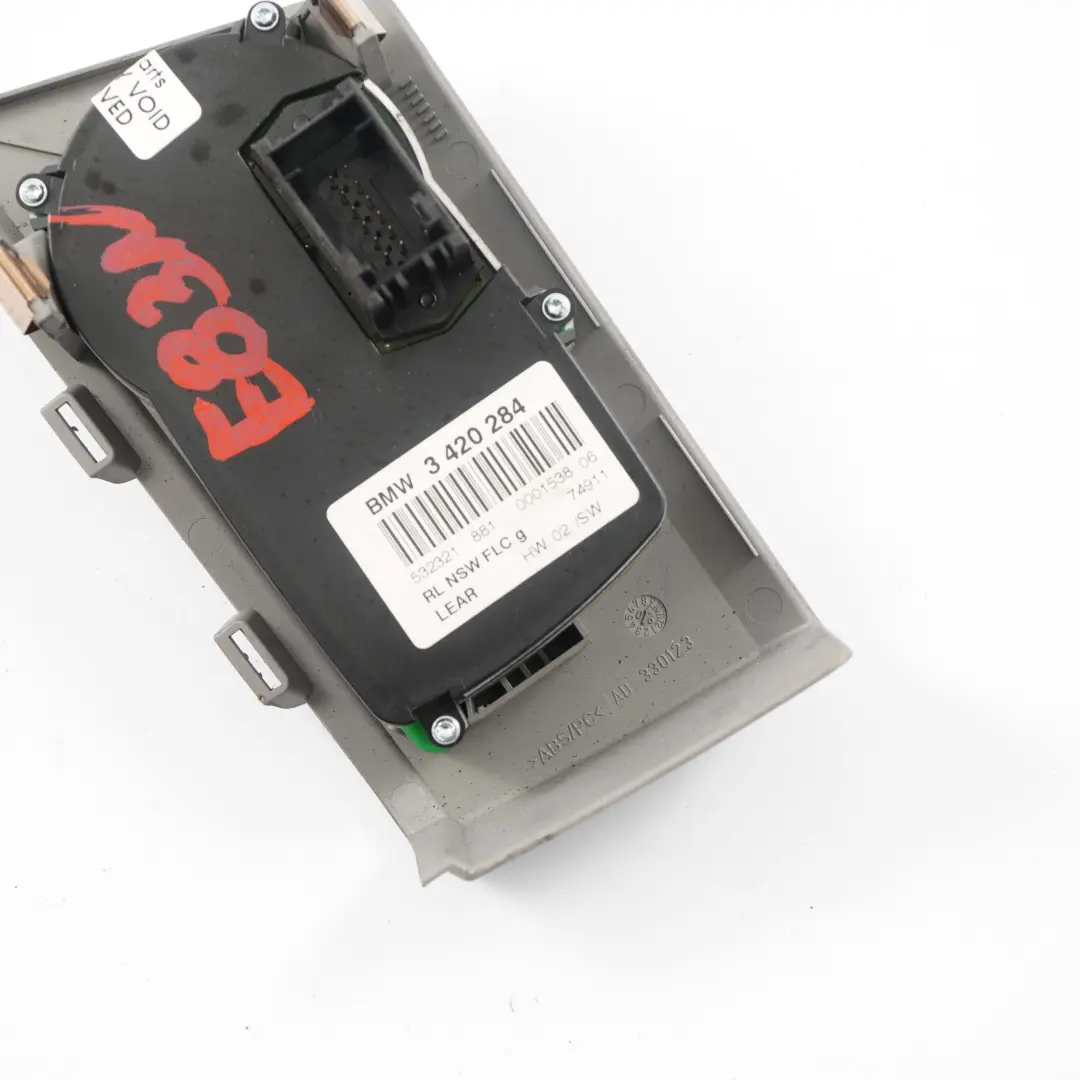 BMW X3 Series E83 LCI Light Headlight Control Element Switch Panel Grey - SKU rhd-3420284 - Part number 3420284
