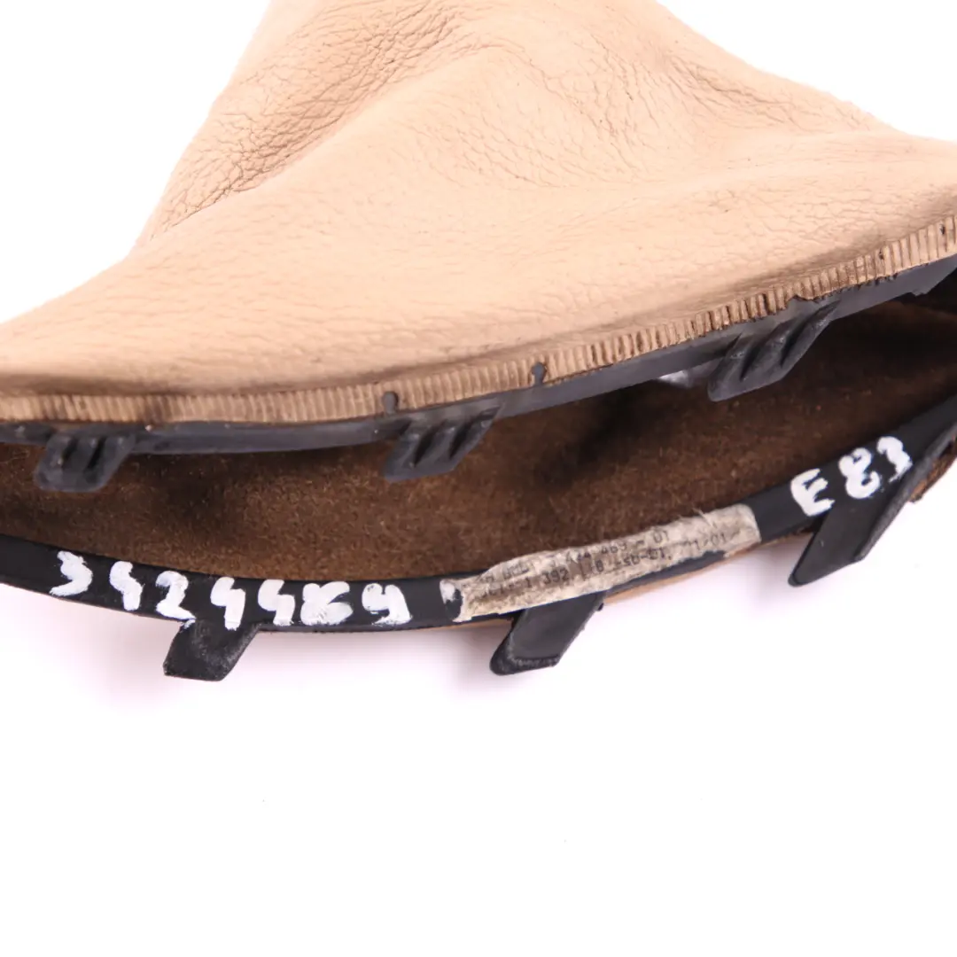 Handbrake Lever Cover Sandbeige to BMW X3 Series E83 with Part number 3424469 BMW X3 Series E83 Handbrake Lever Cover Sandbeige - SKU rhd-3424469 - Part number 3424469