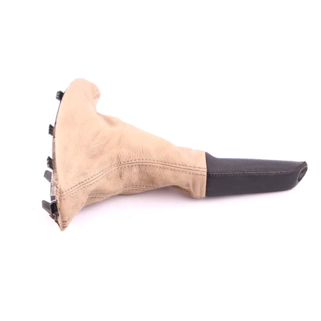 Handbrake Lever Cover Sandbeige to BMW X3 Series E83 with Part number 3424469 BMW X3 Series E83 Handbrake Lever Cover Sandbeige - SKU rhd-3424469 - Part number 3424469