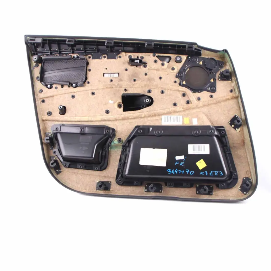 Door Card BMW X3 E83 LCI Front Right O/S Door Lining Cloth Leather Anthracite to with Part number 3441170 Door Card BMW X3 E83 LCI Front Right O/S Door Lining Cloth Leather Anthracite - SKU rhd-3441170-1 - Part number 3441170