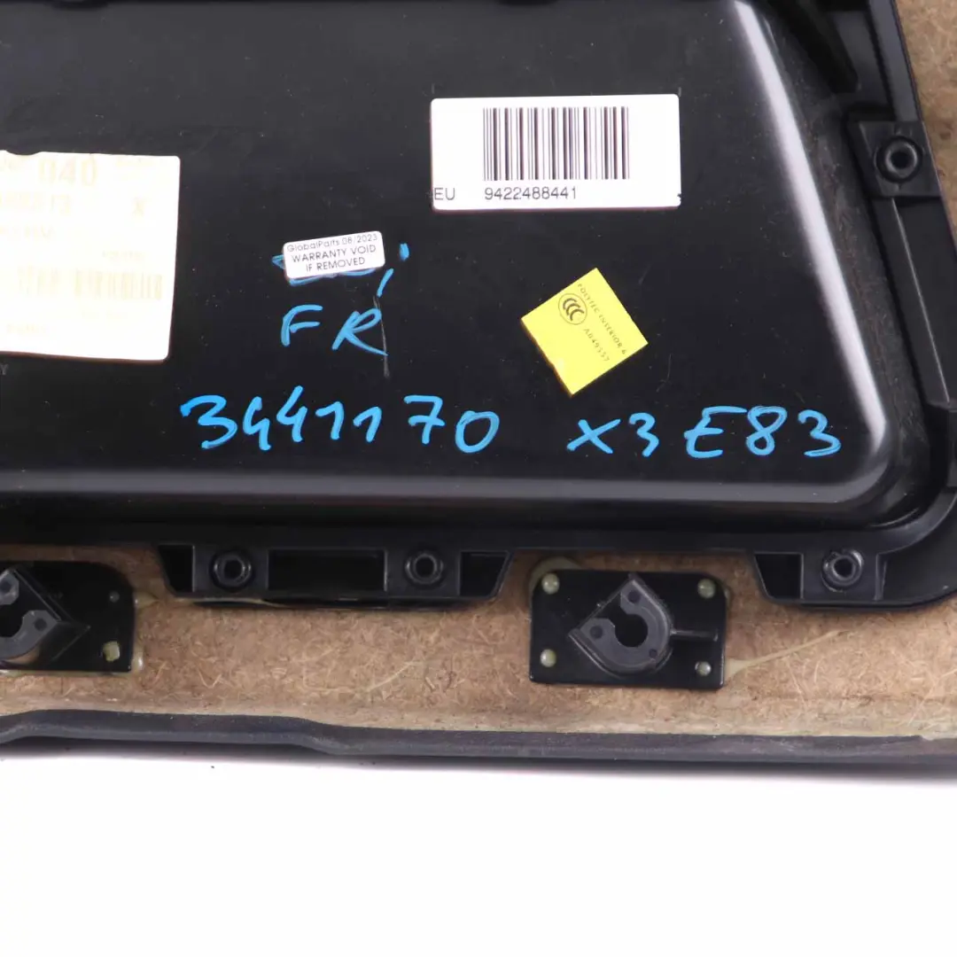 Door Card BMW X3 E83 LCI Front Right O/S Door Lining Cloth Leather Anthracite to with Part number 3441170 Door Card BMW X3 E83 LCI Front Right O/S Door Lining Cloth Leather Anthracite - SKU rhd-3441170-1 - Part number 3441170