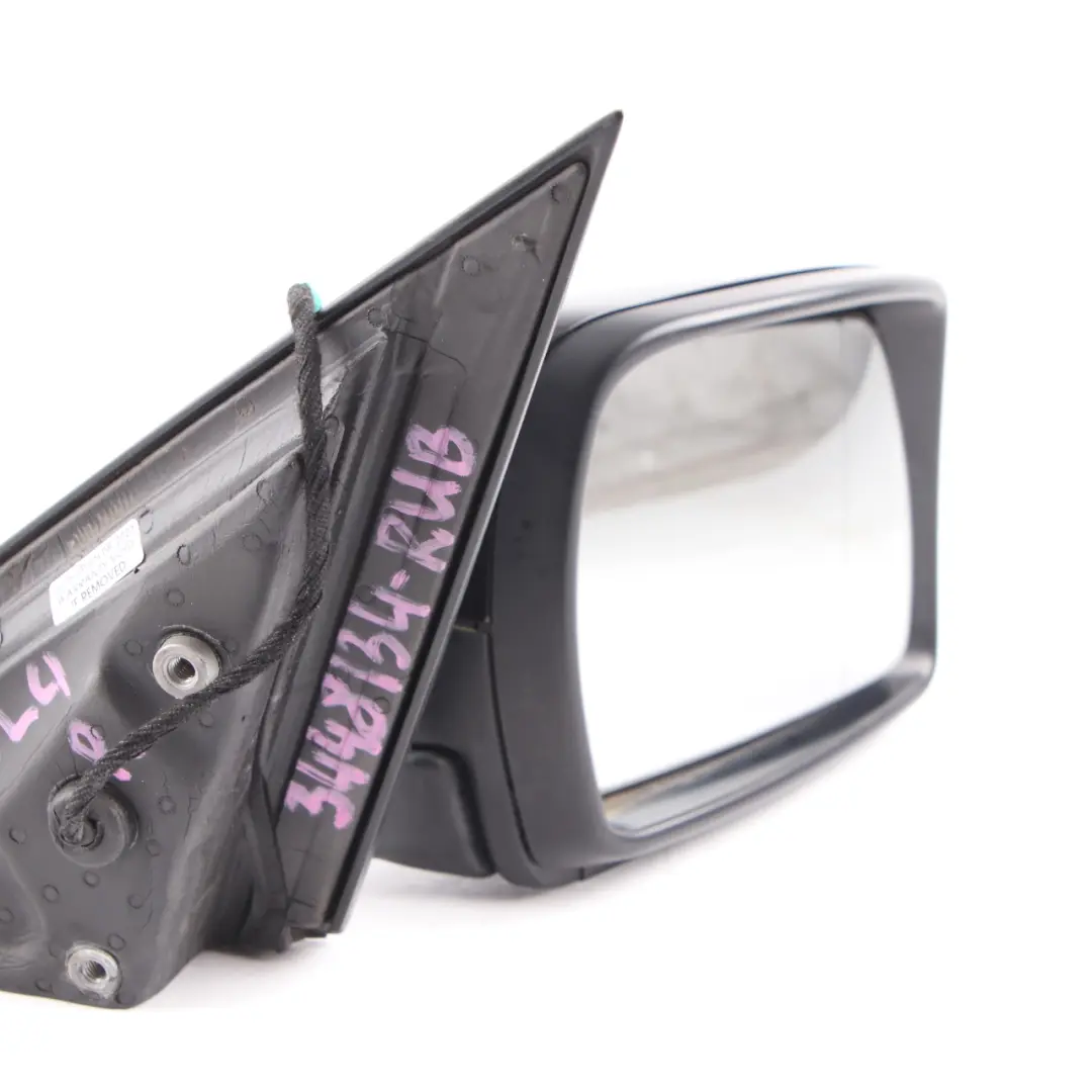 BMW X3 E83 Wing Mirror Heated Door Right O/S Rubinschwarz Ruby Black - S23 - SKU rhd-3448134-RUB - Part number 3448134