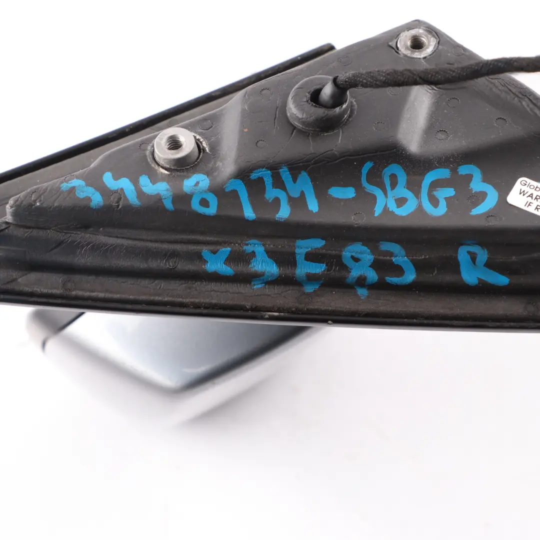BMW X3 E83 Wing Mirror Heated Door Right O/S Outside Silver Grey - A08 - SKU rhd-3448134-SBG3 - Part number 3448134
