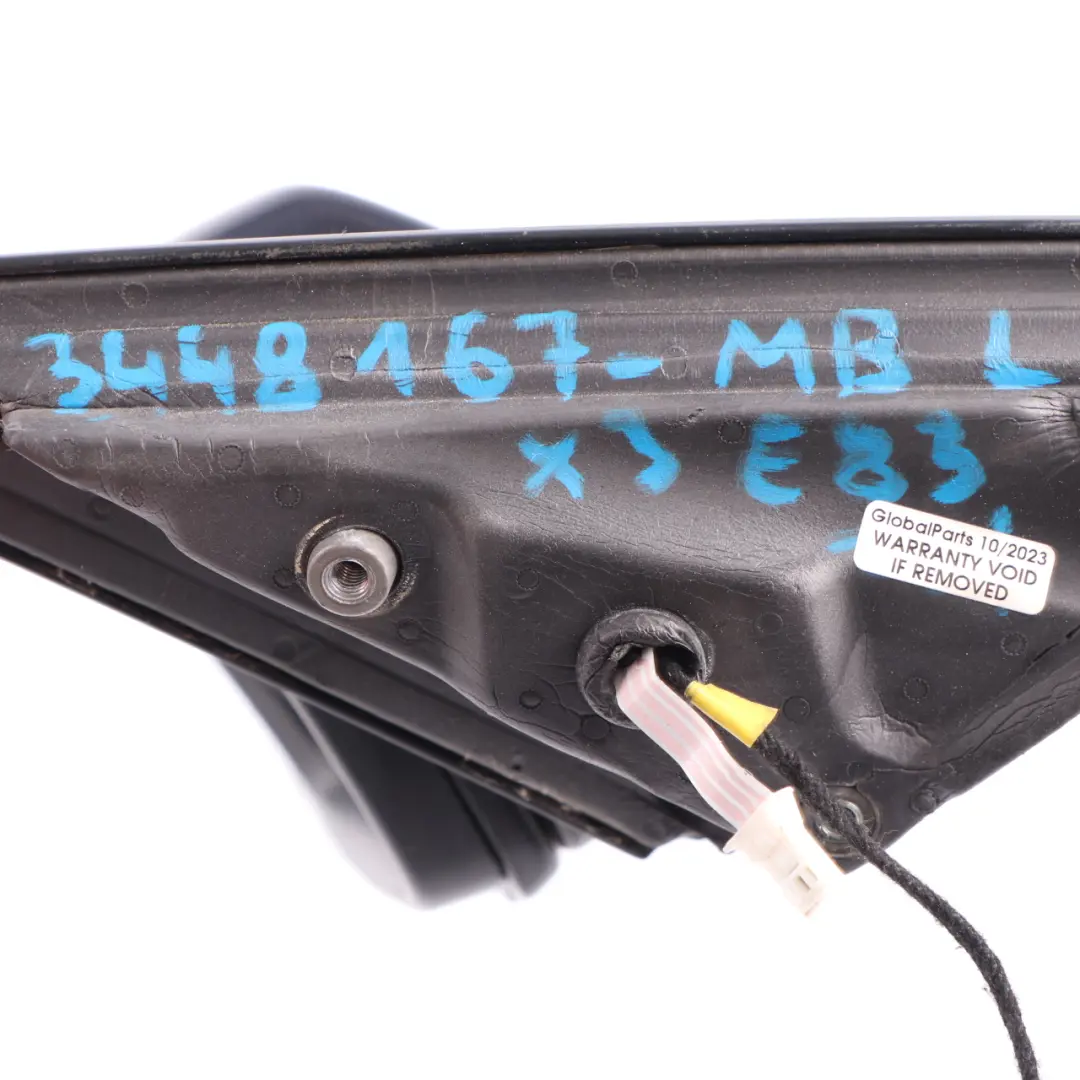 Wing Mirror Auto Dip Heated Door Front Left N/S Monaco Blue - A35 to BMW X3 E83 with Part number 3448167 BMW X3 E83 Wing Mirror Auto Dip Heated Door Front Left N/S Monaco Blue - A35 - SKU rhd-3448167-MB - Part number 3448167