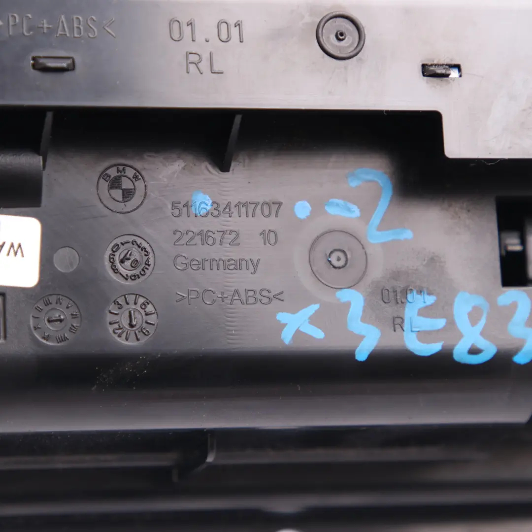 Centre Console Ashtray Ash Trim Cover Titanium Light 3411707 to BMW X3 E83 LCI with Part number 3448661 BMW X3 E83 LCI Centre Console Ashtray Ash Trim Cover Titanium Light 3411707 - SKU rhd-3448661 - Part number 3448661