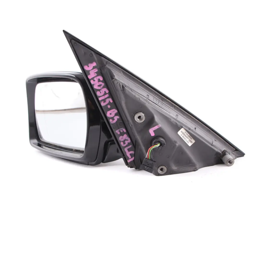 Wing Mirror BMW X3 E83 LCI M Sport High Gloss Left Door N/S Black Sapphire 475 to with Part number 3450515 Wing Mirror BMW X3 E83 LCI M Sport High Gloss Left Door N/S Black Sapphire 475 - SKU rhd-3450515-BS - Part number 3450515