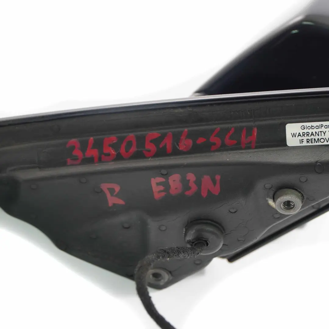  Wing Mirror BMW X3 E83 LCI M Sport Heated High Gloss Right O/S Schwarz - SKU rhd-3450516-SCH - Part number 3450516