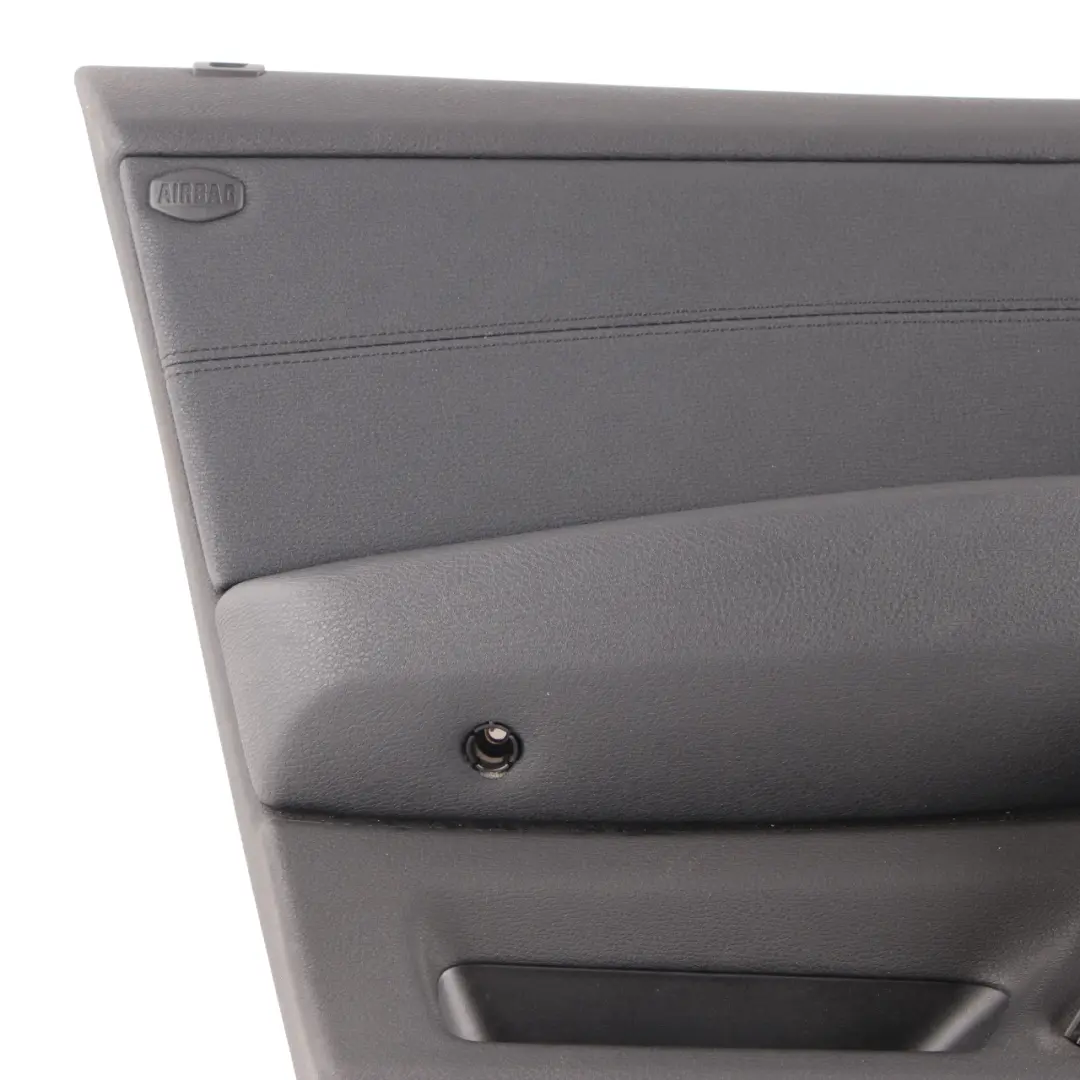 Front Left N/S Door Card Lining Sensatec Vinyl Black to BMW X3 Series E83 with Part number 3451229 BMW X3 Series E83 Front Left N/S Door Card Lining Sensatec Vinyl Black - SKU rhd-3451229 - Part number 3451229
