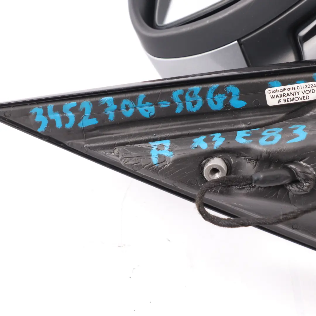 Wing Mirror M Sport High Gloss Heated Right O/S Silver Grey - A08 to BMW X3 E83 with Part number 3452706 BMW X3 E83 Wing Mirror M Sport High Gloss Heated Right O/S Silver Grey - A08 - SKU rhd-3452706-SBG2 - Part number 3452706