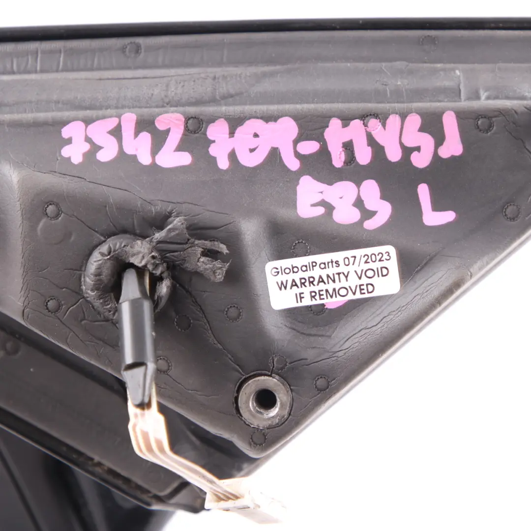 Wing Mirror Power Fold Left N/S Mystic Blue Metallic - A07 to BMW X3 E83 M Sport with Part number 3452709 BMW X3 E83 M Sport Wing Mirror Power Fold Left N/S Mystic Blue Metallic - A07 - SKU rhd-3452709-MYS1 - Part number 3452709