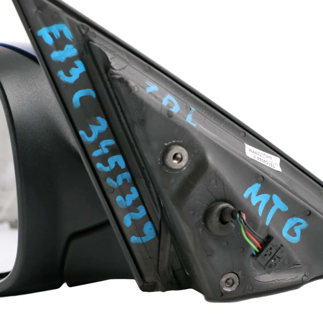 Heated Left Door Wing Mirror N/S Montegoblau Montego Blue A51 to BMW X3 E83 LCI with Part number 3455329 BMW X3 E83 LCI Heated Left Door Wing Mirror N/S Montegoblau Montego Blue A51 - SKU rhd-3455329-MTB - Part number 3455329