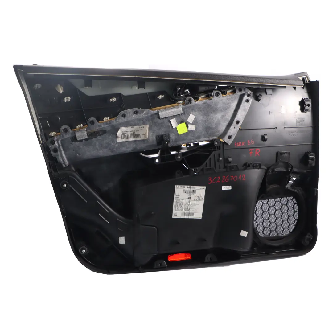 Door Card Front Right O/S Panel Lining Trim Black to Volkswagen Passat B6 with Part number 3C2867012 Volkswagen Passat B6 Door Card Front Right O/S Panel Lining Trim Black - SKU rhd-3C2867012 - Part number 3C2867012